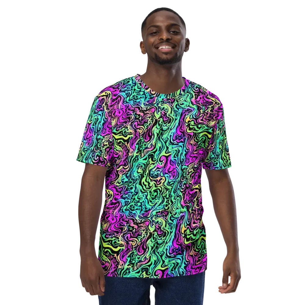 Color Shock on Men's Crew Neck T-Shirt — Front