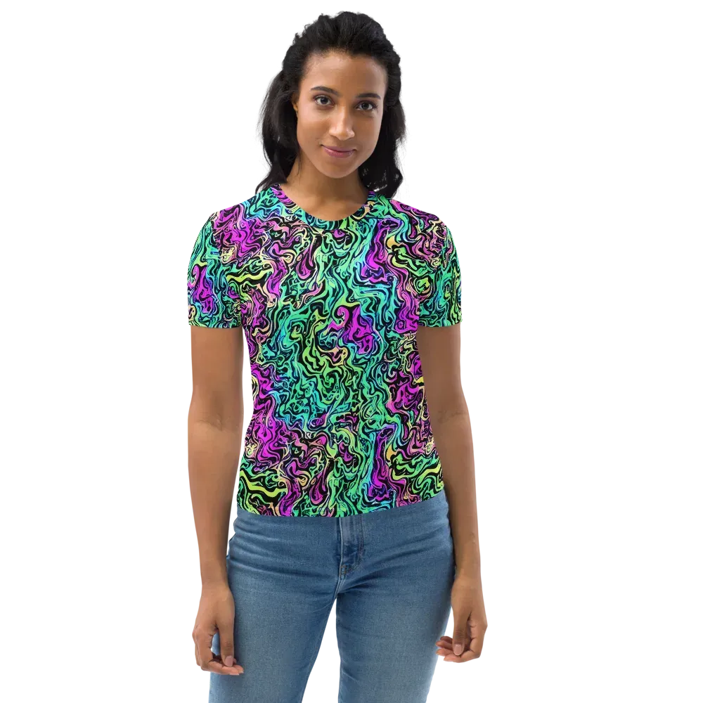 Color Shock on Women's Crew Neck T-Shirt — Front