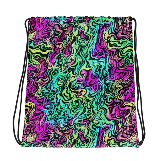 Color Shock on a Drawstring Bag