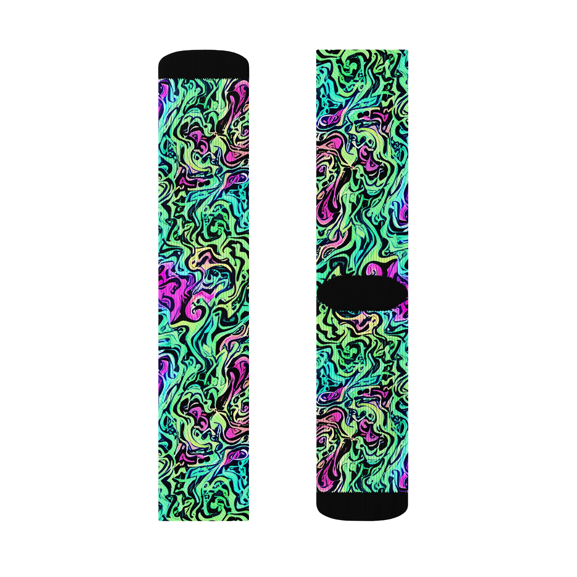 Color Shock on Socks — Left Sock