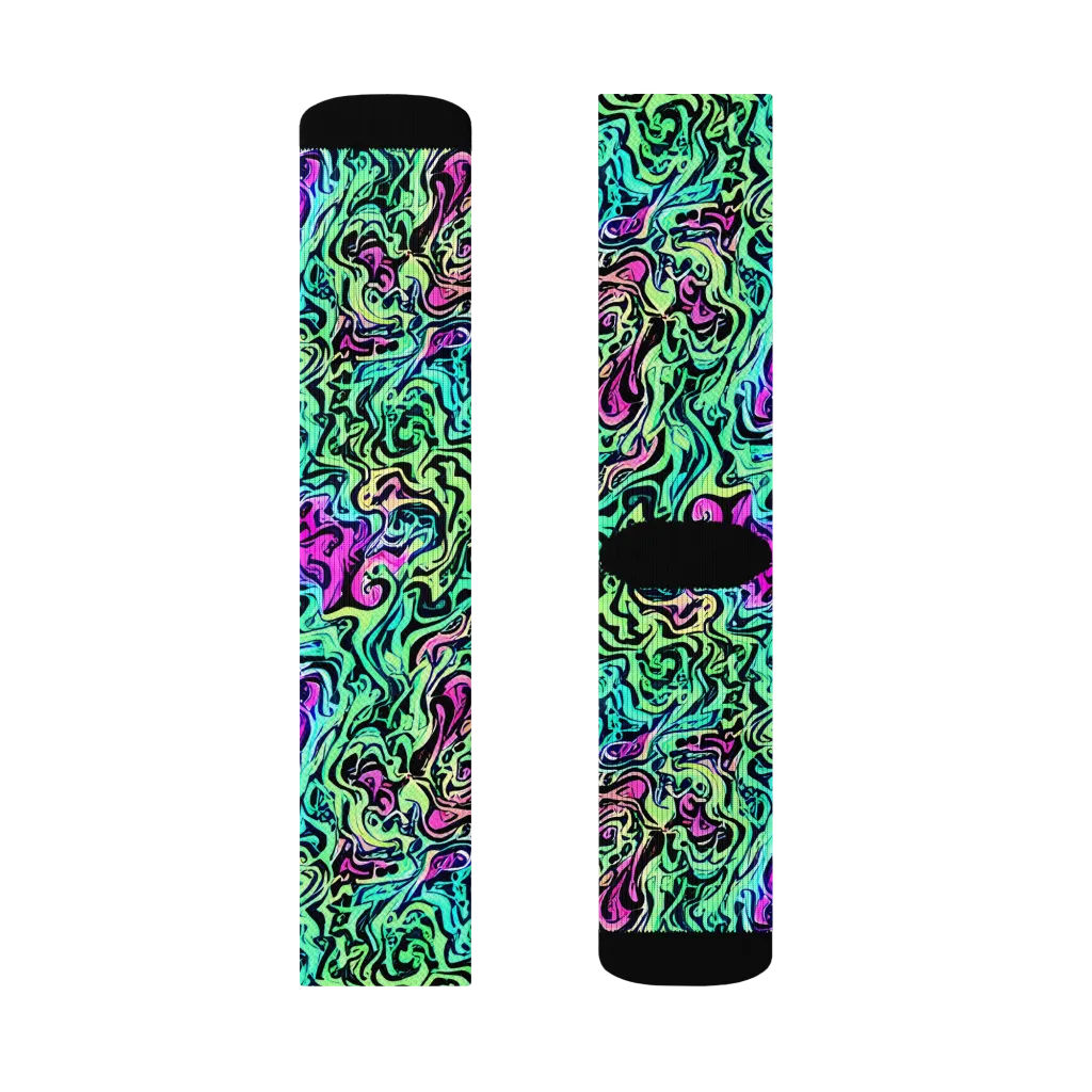 Color Shock on Socks — Right Sock
