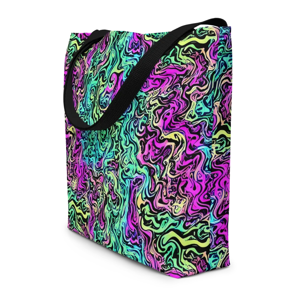 Color Shock on Large Tote Bag W/ Pocket — Front