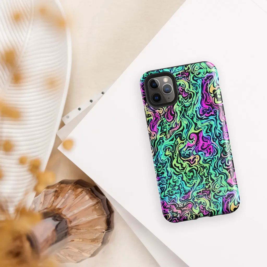 Color Shock on Tough Case for iPhone® — Front