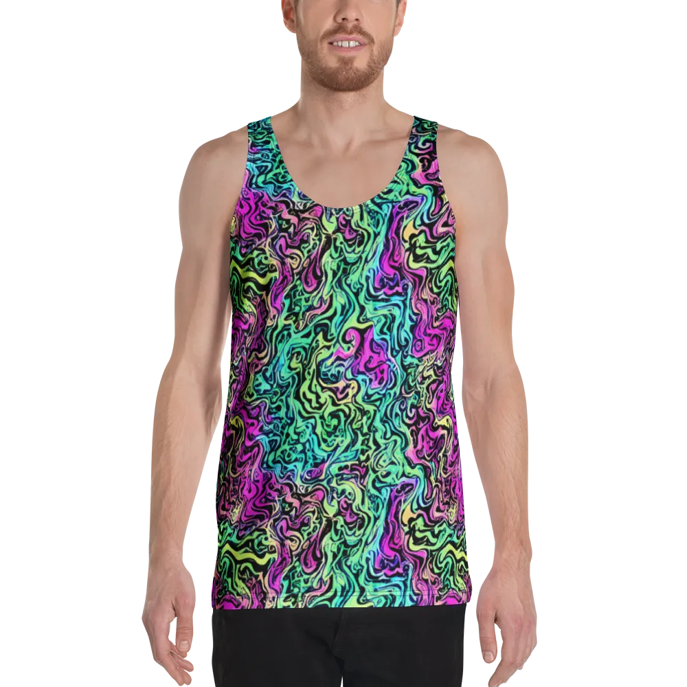 Color Shock on Men's Tank Top — Front