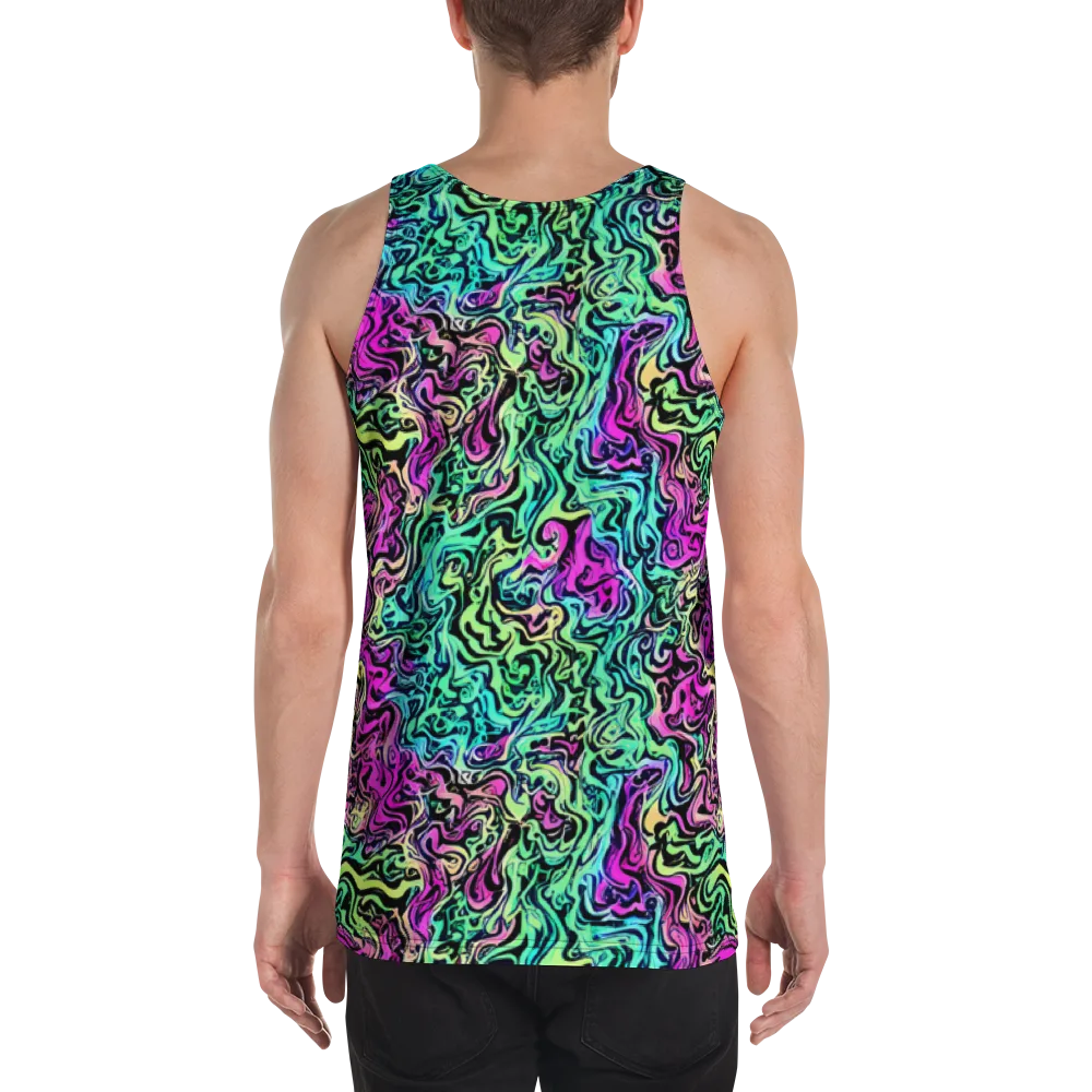 Color Shock on Men's Tank Top — Back