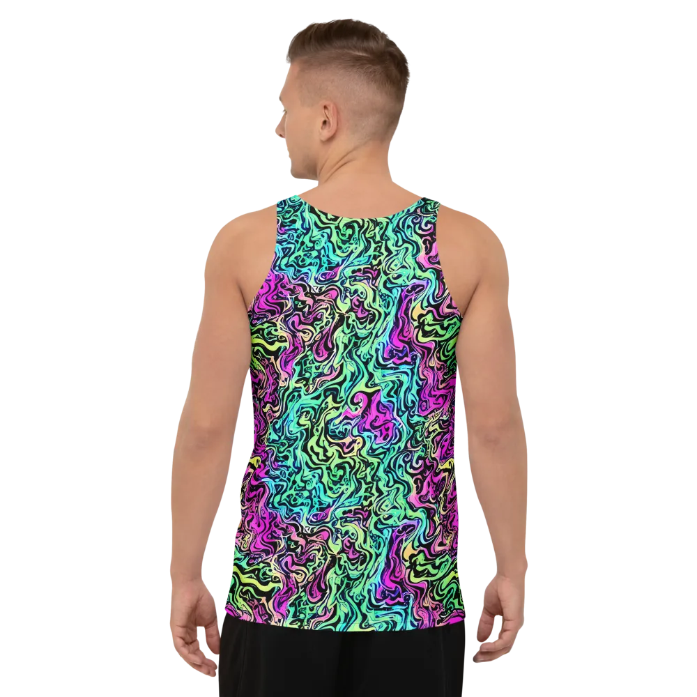 Color Shock on Men's Tank Top — Back