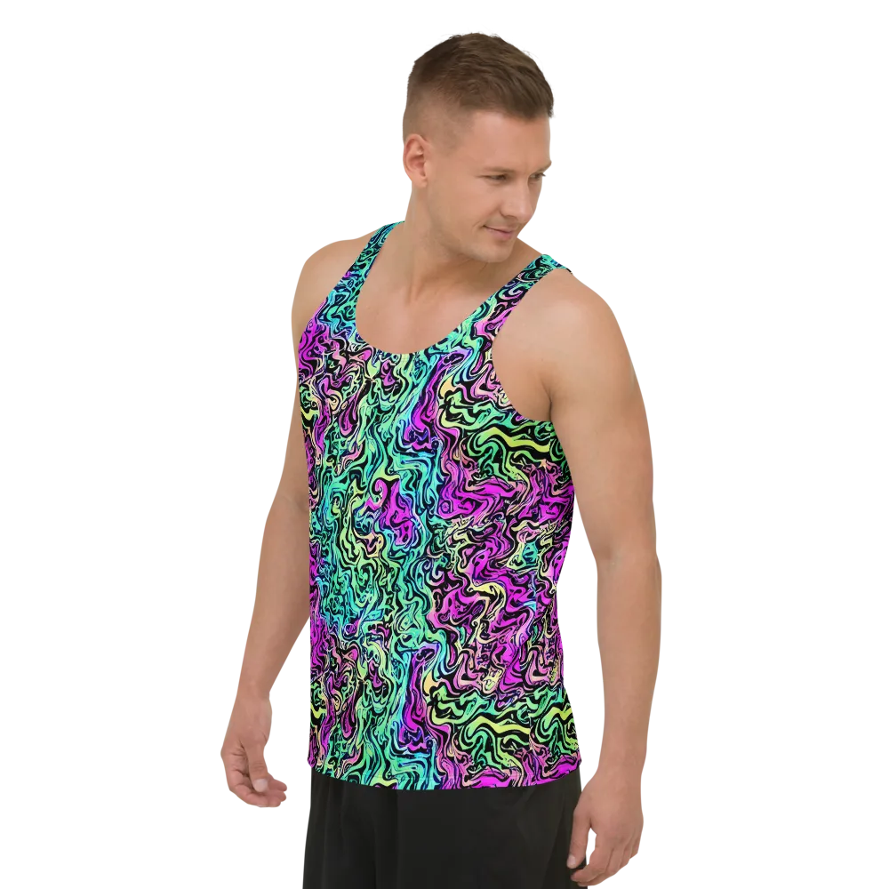 Color Shock on Men's Tank Top — Left Front