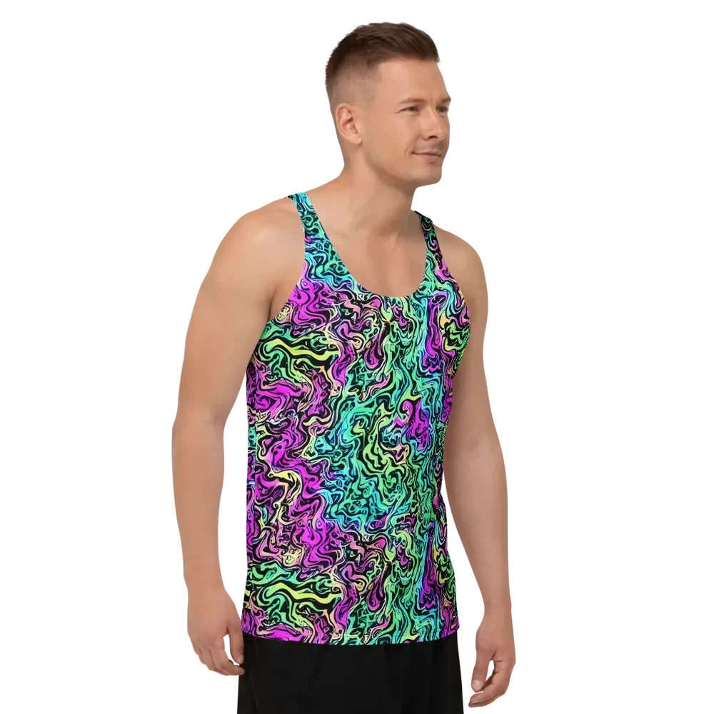 Color Shock on Men's Tank Top — Right Front