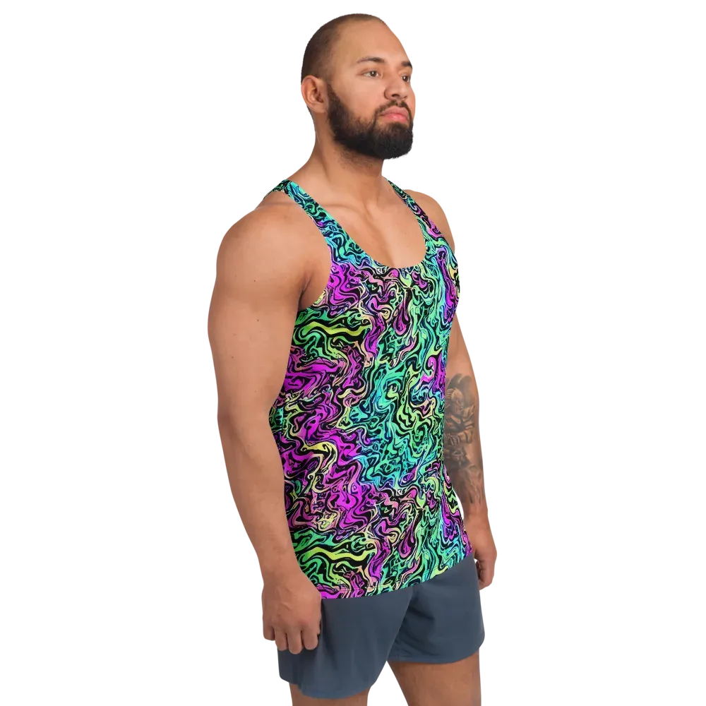 Color Shock on Men's Tank Top — Right Front