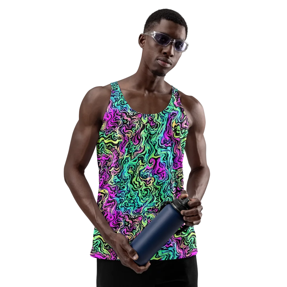 Color Shock on Men's Tank Top — Front
