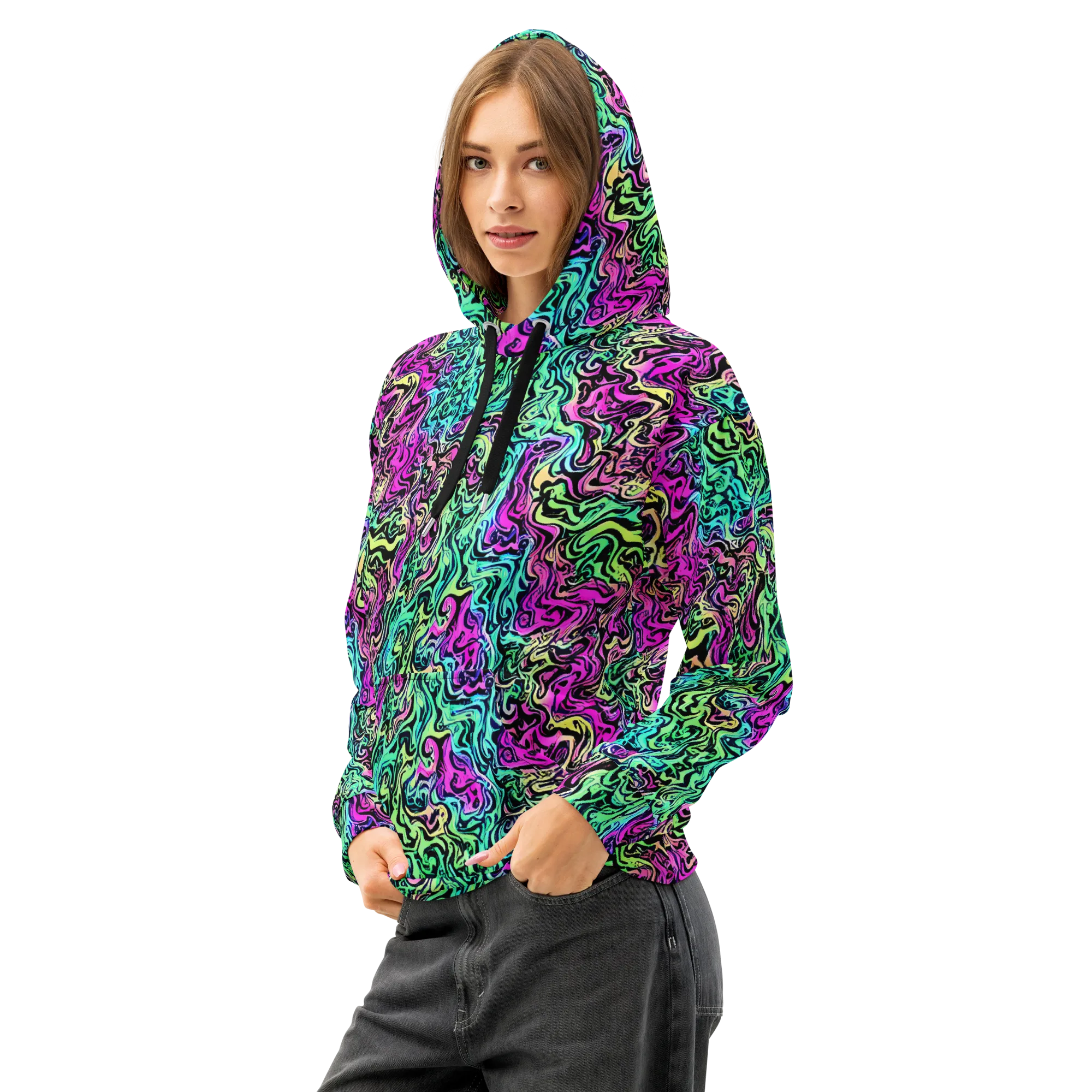 Color Shock on Cotton Hoodie — Left Front