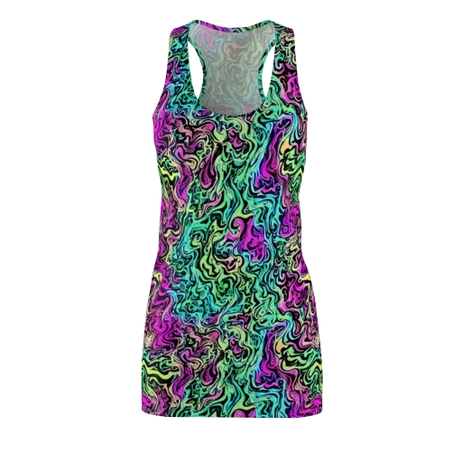 Color Shock on a Racerback Dress