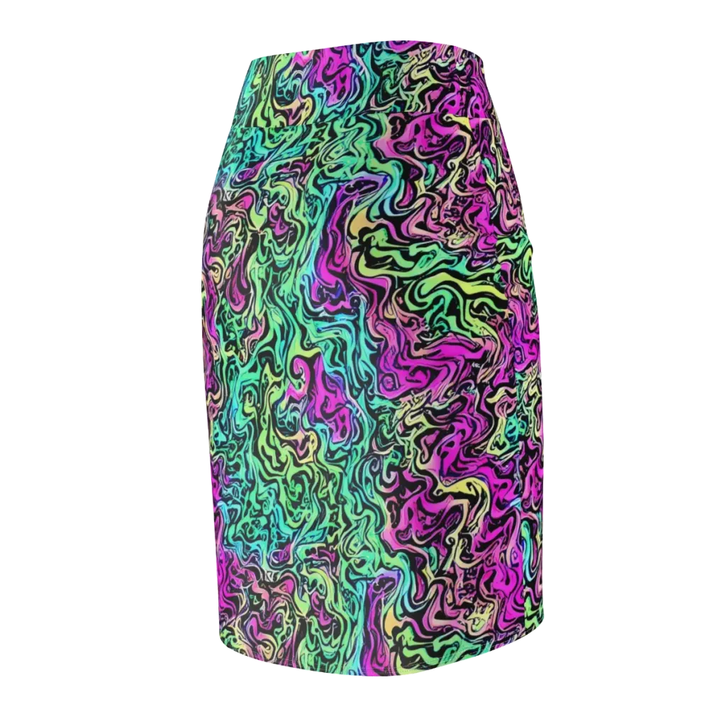 Color Shock on Pencil Skirt — Back Side