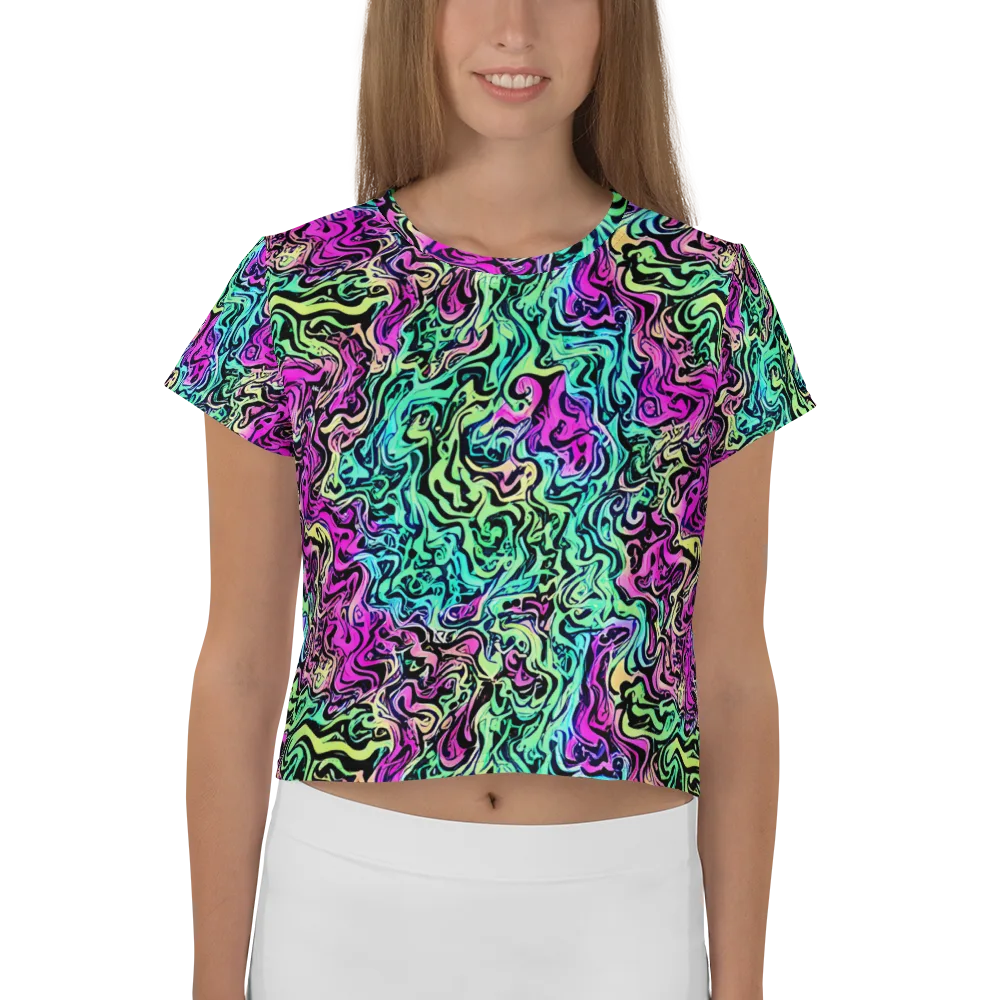 Color Shock on Crop Tee — Front