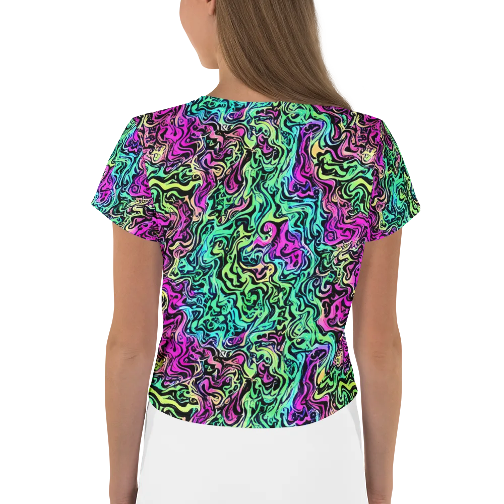 Color Shock on Crop Tee — Back