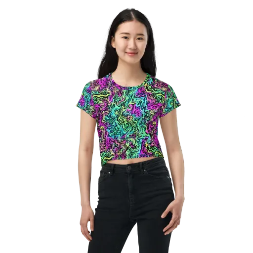 Color Shock on a Crop Tee