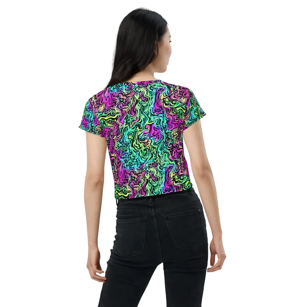 Color Shock on Crop Tee — Back