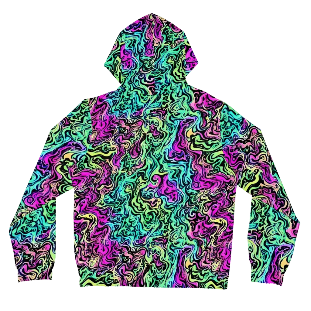 Color Shock on Women's Full-Zip Hoodie — Back