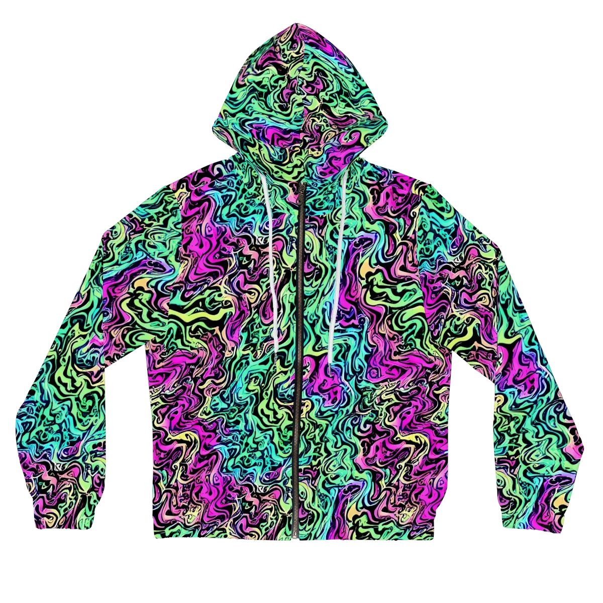 Color Shock on Women's Full-Zip Hoodie — Front