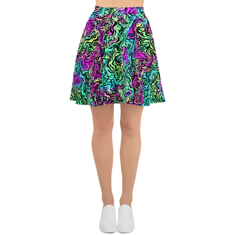 Color Shock on Skater Skirt — Front