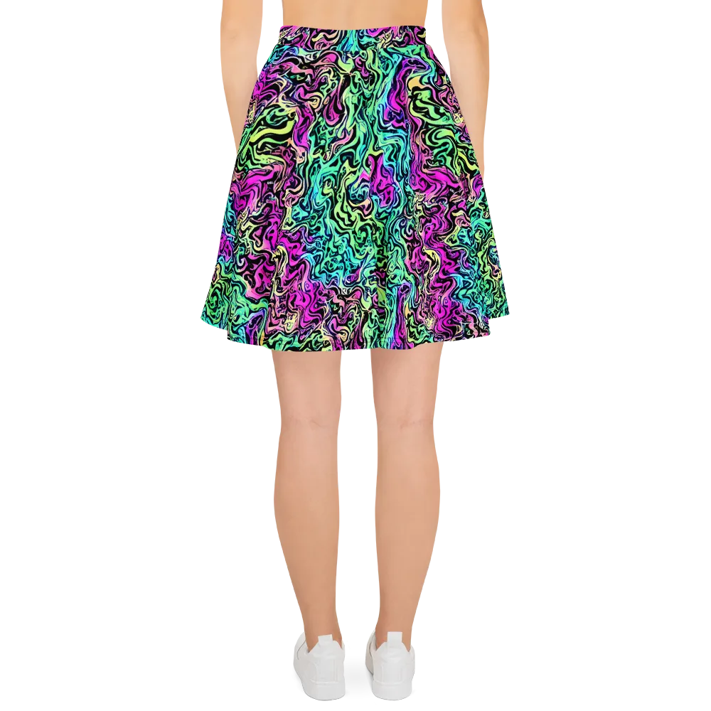 Color Shock on Skater Skirt — Back