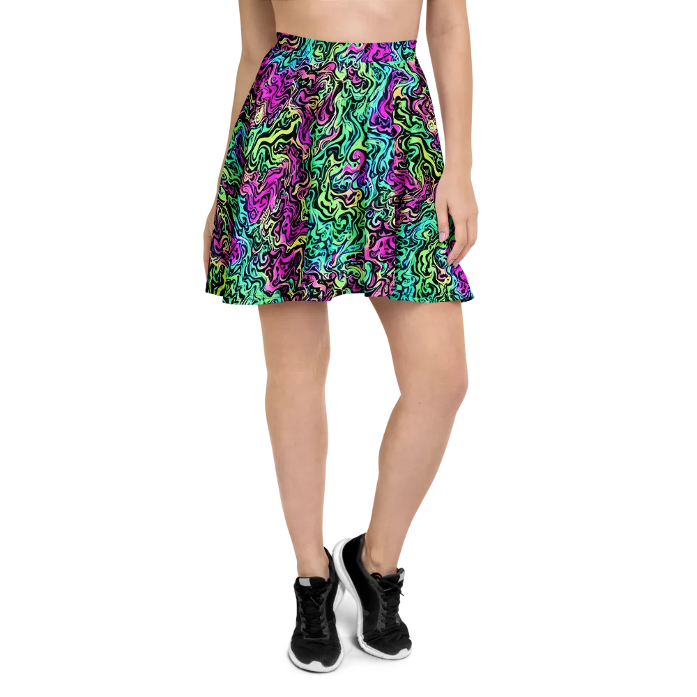 Color Shock on Skater Skirt — Front