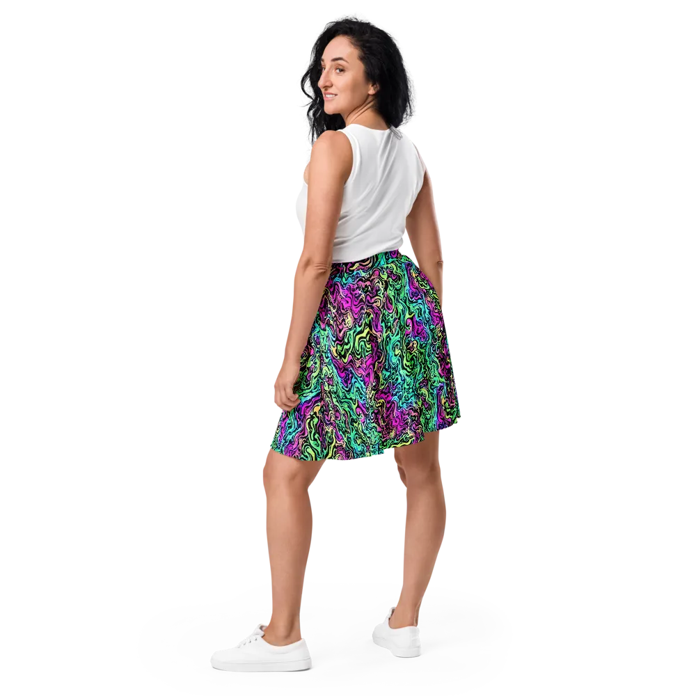 Color Shock on Skater Skirt — Back