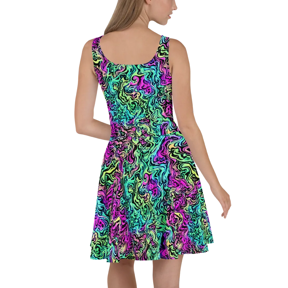 Color Shock on Skater Dress — Back