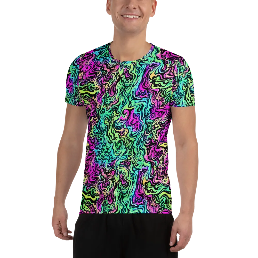 Color Shock on Men's Athletic T-Shirt — Front