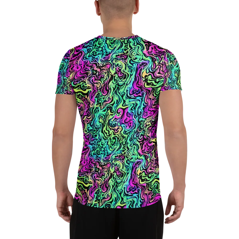 Color Shock on Men's Athletic T-Shirt — Back