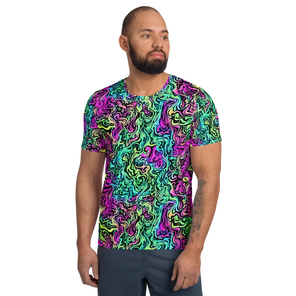Color Shock on Men's Athletic T-Shirt — Front