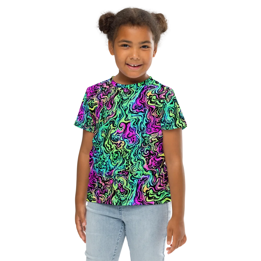 Color Shock on Kids Crew Neck T-Shirt — Front