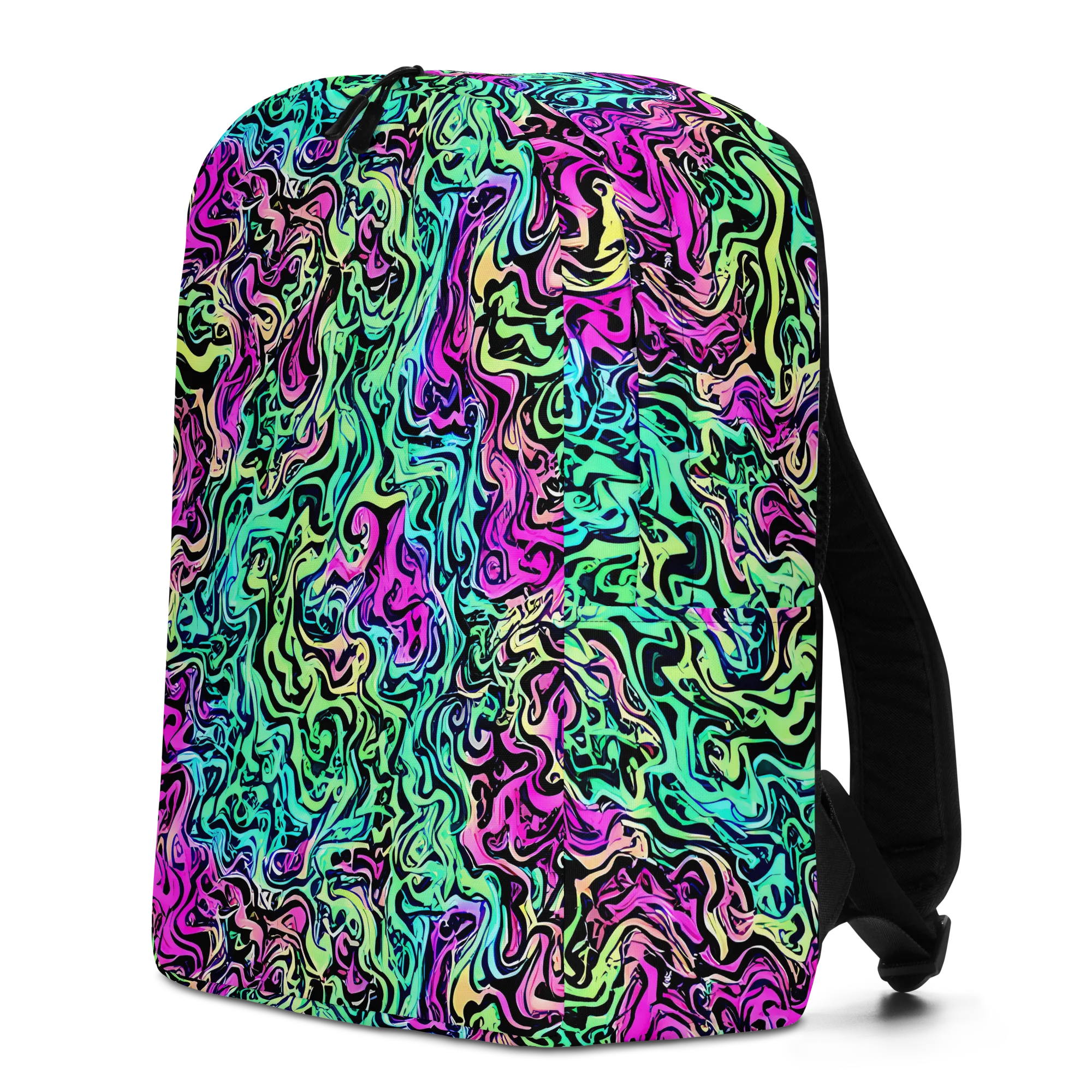 Color Shock on Minimalist Backpack — Left