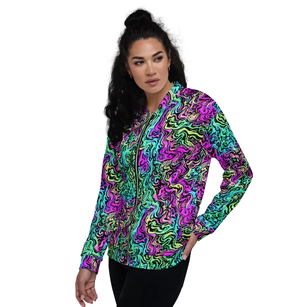 Color Shock on Bomber Jacket — Left