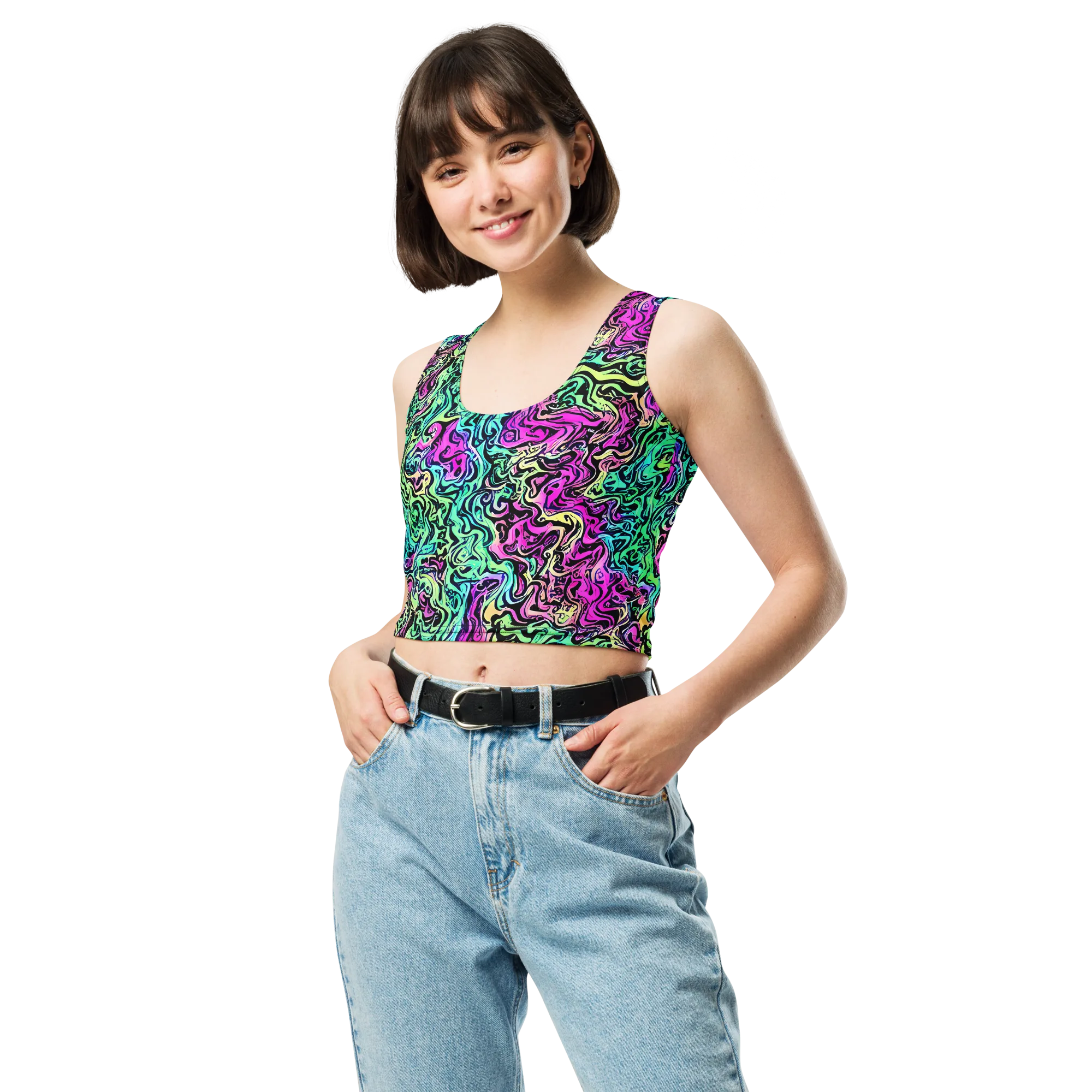 Color Shock on Crop Top — Front