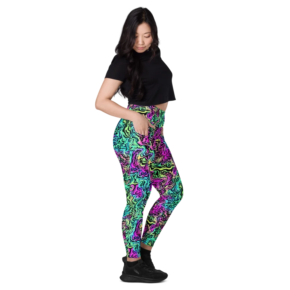 Color Shock on Leggings with Pockets — Right