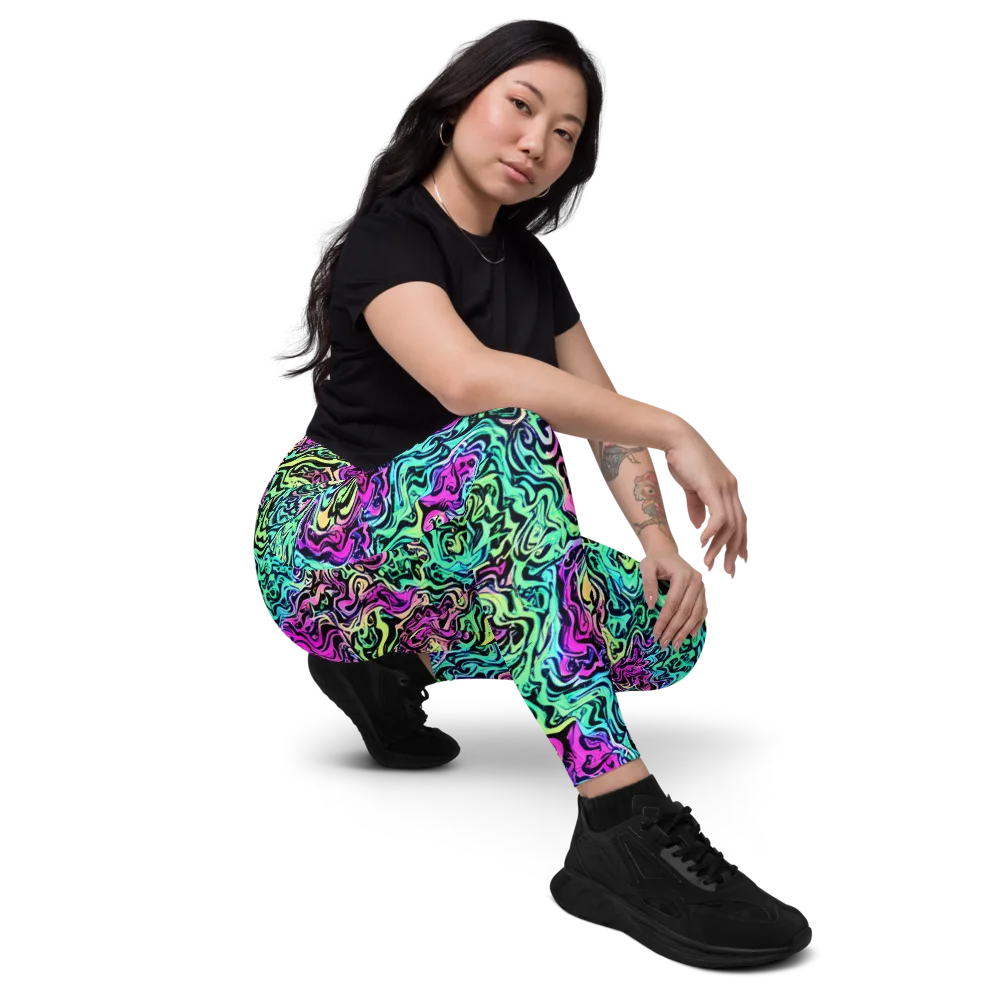 Color Shock on Leggings with Pockets — Right Front