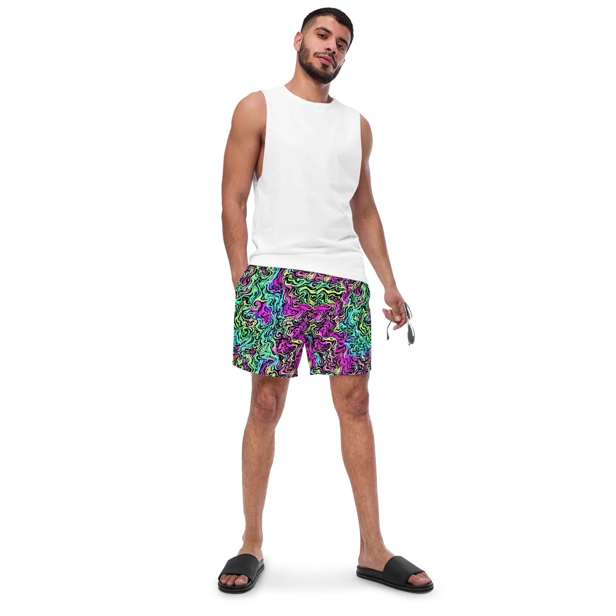 Color Shock on Swim Trunks — Front