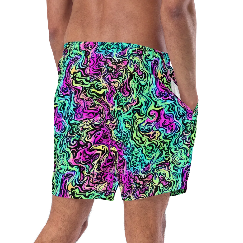 Color Shock on Swim Trunks — Right Back
