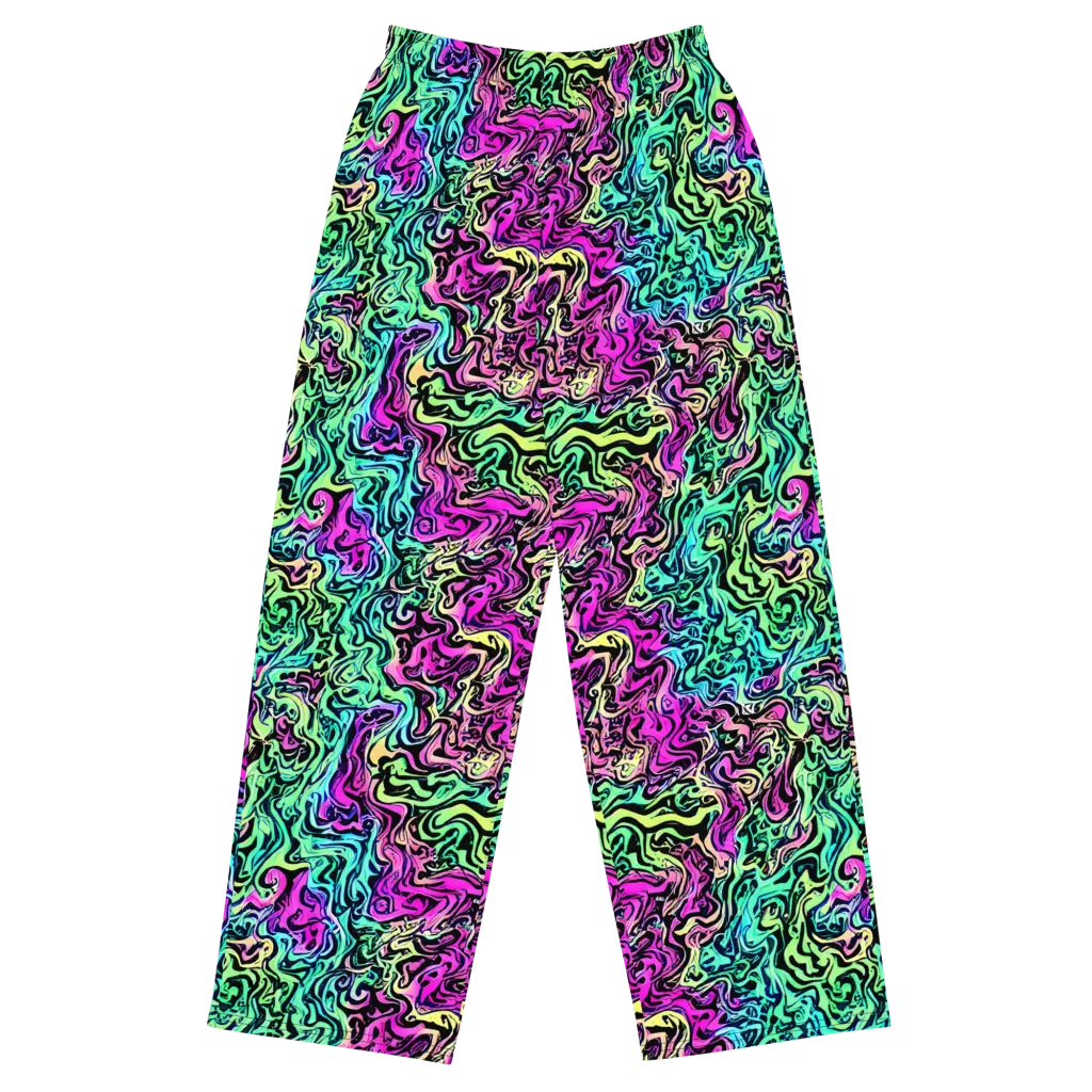 Color Shock on Wide-Leg Pants — Front