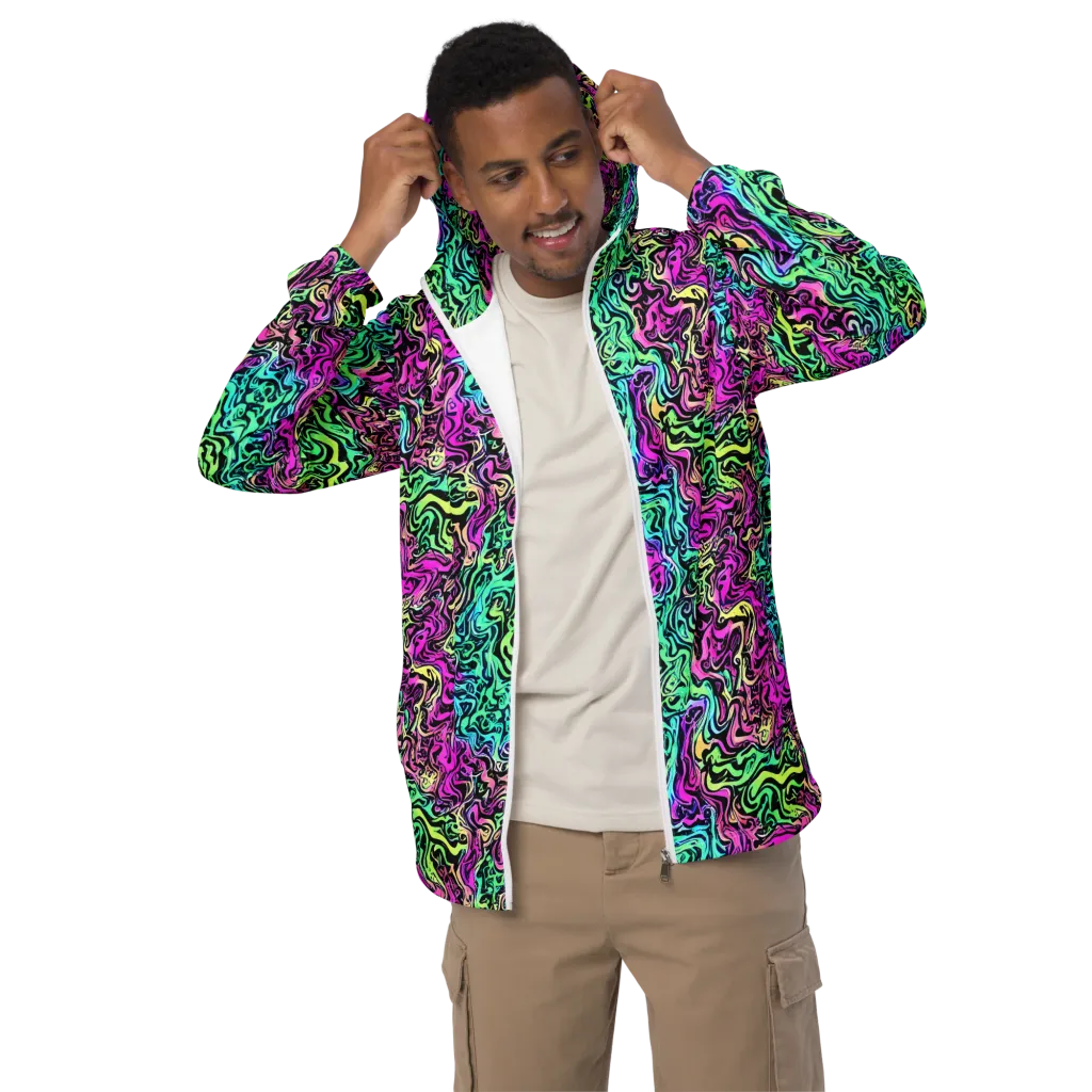 Color Shock on Men's Windbreaker — Front