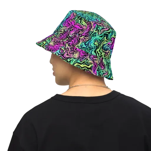 Color Shock on a Reversible Bucket Hat