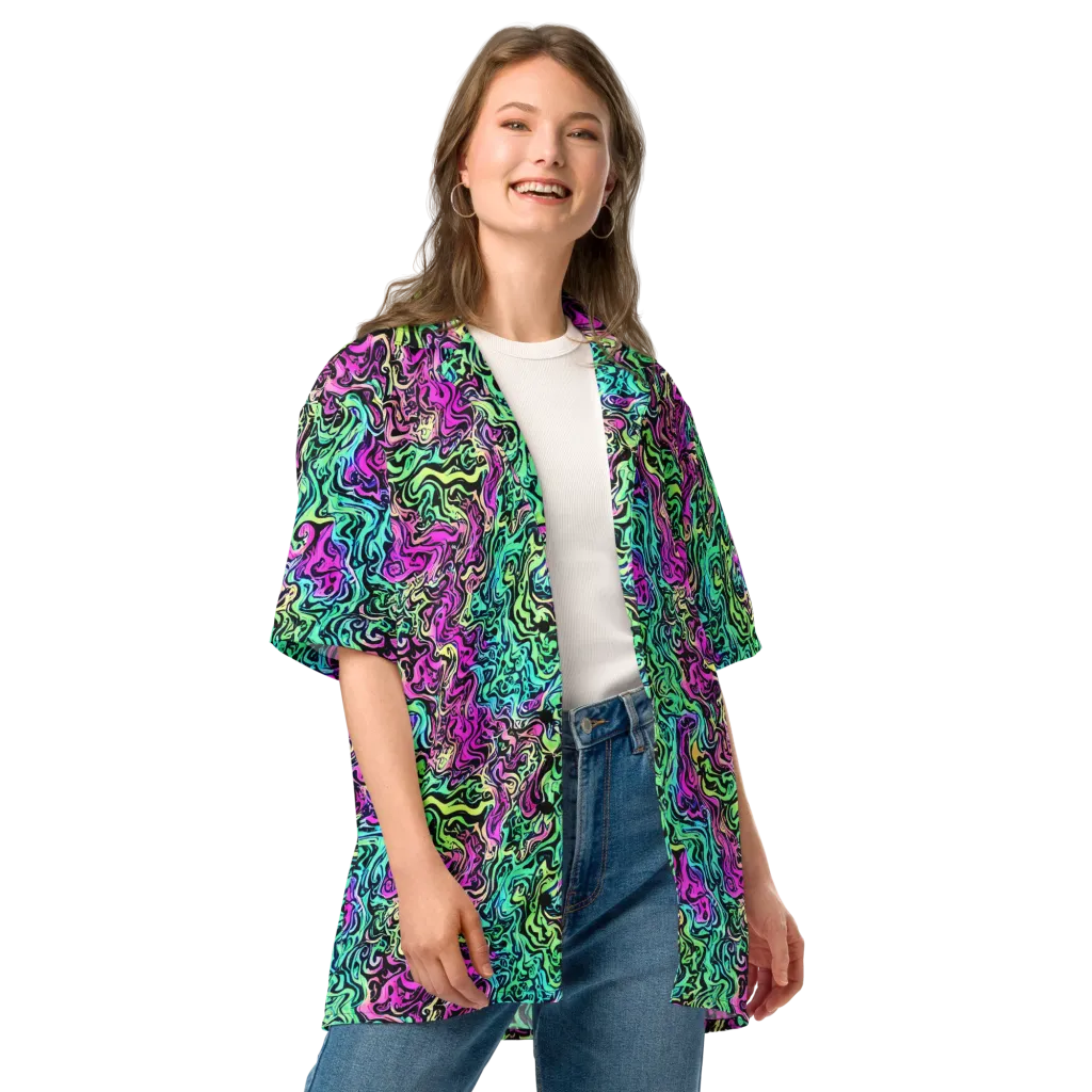 Color Shock on Button Shirt — Front