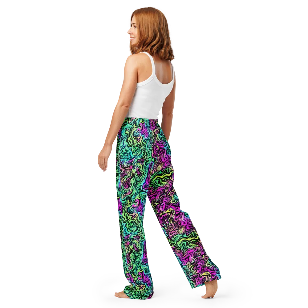 Color Shock on Women's Pajama Pants — Back