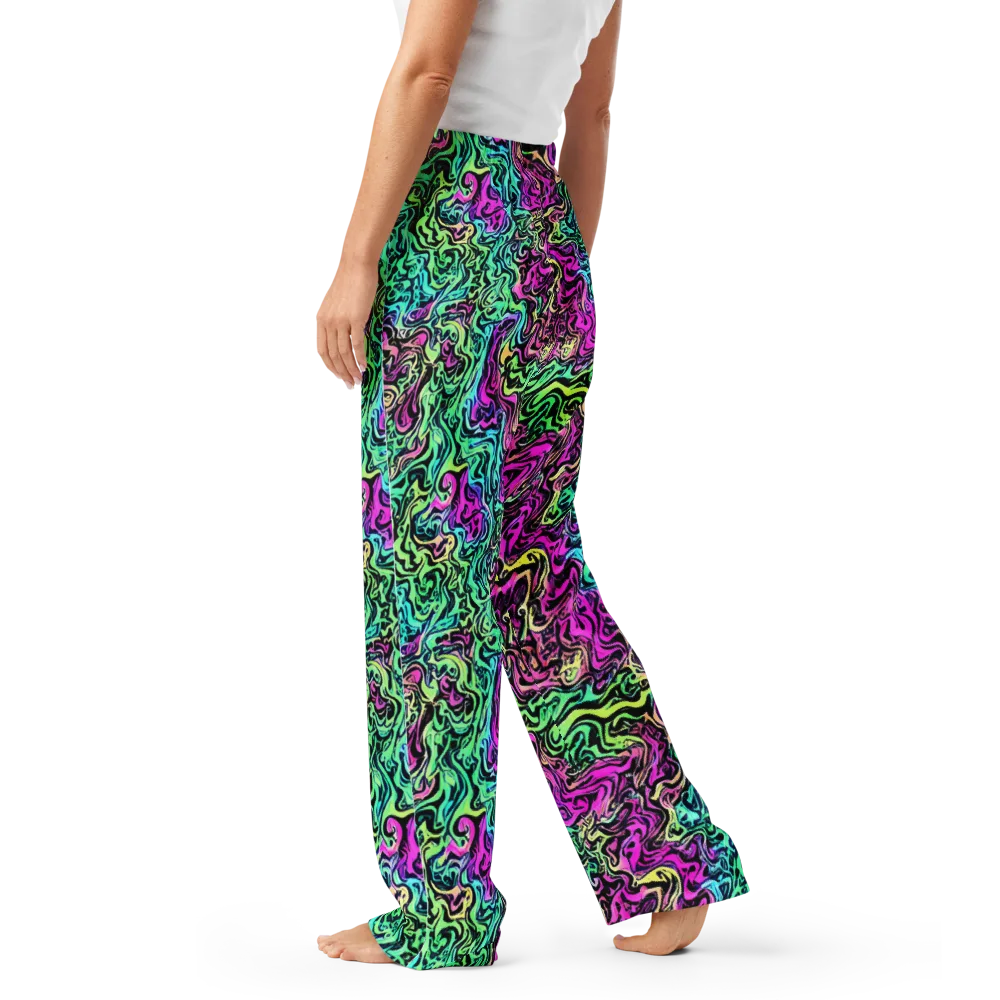 Color Shock on Women's Pajama Pants — Left