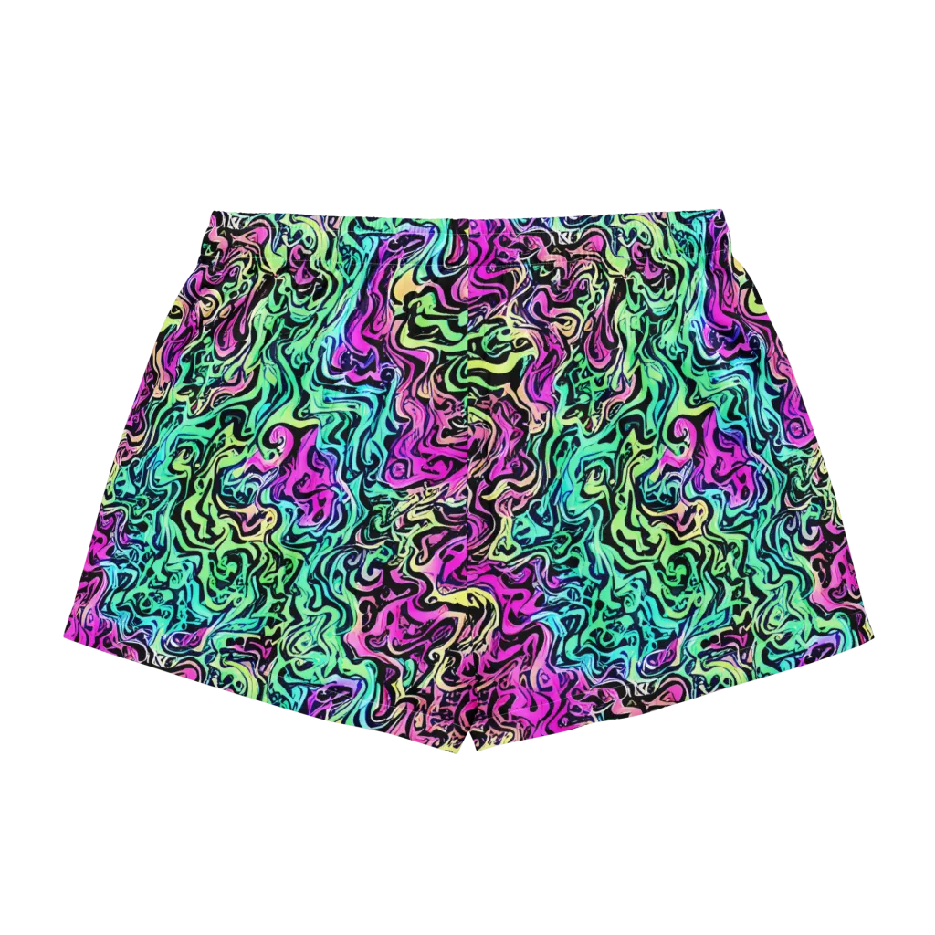 Color Shock on Women's Pajama Shorts — Back