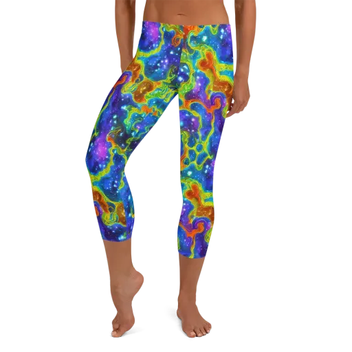 Starfire Maze on a Capri Leggings