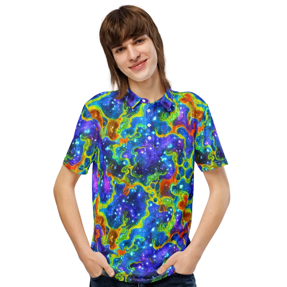 Starfire Maze on Men's Slim Fit Polo Shirt — Front