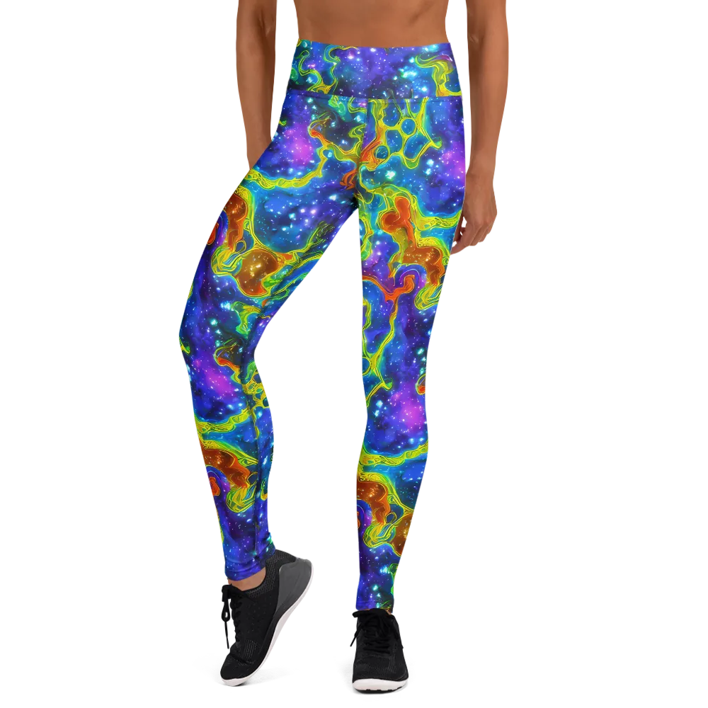 Starfire Maze on Yoga Leggings — Front