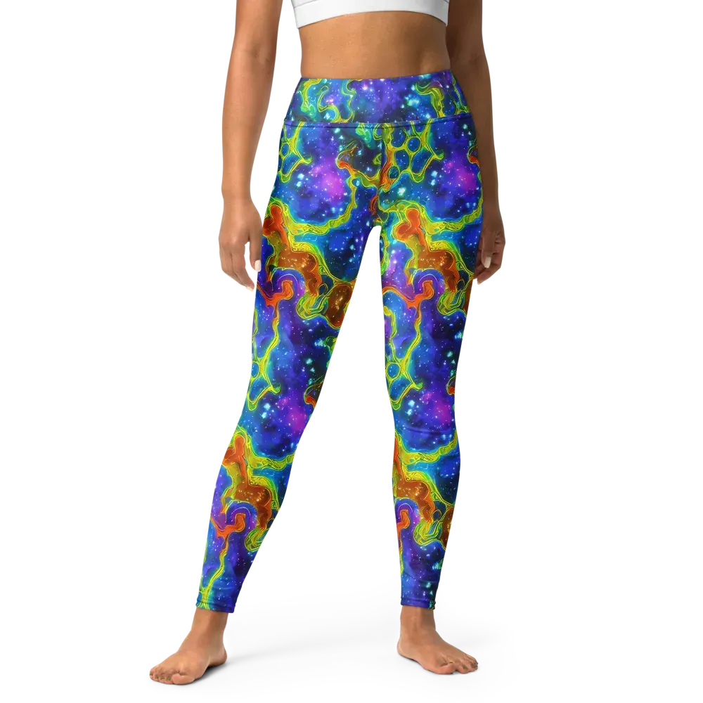 Starfire Maze on Yoga Leggings — Front